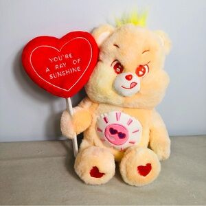 Care Bear plush 2025 Grumpy Valentine Red Heart “You’re A Ray Of Sunshine” 12in